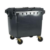 2WORK WHEELIE BIN 660L W/LCK LD GRY
