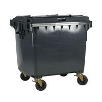 2WORK WHEELIE BIN 770L W/LCK LD GRY