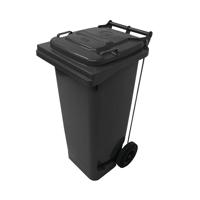 2WORK WHEELIE BIN REF 80L PEDAL GREY