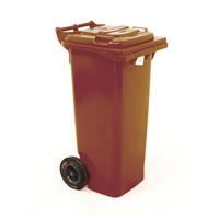 2WORK WHEELIE BIN 80L BROWN