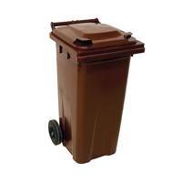 2WORK WHEELIE BIN 120L BROWN