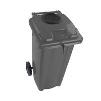 2WORK WHEELIE BIN 240L BOT/LOCK GREY