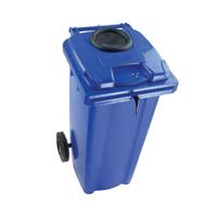 2WORK WHEELIE BIN 240L BOT/LOCK BLUE