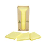 Post-it Notes Recycled Tower 76x76mm Cardboard Packaging Canary Yellow (Pack of 16) 654-1T