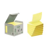 Post-it Recycled Z-Notes 76 x 76mm Cardboard Packaging Canary Yellow (6 Pack) R330-1B