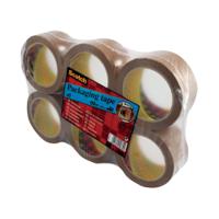 Scotch Packaging Tape Heavy 50mmx66m Brown (Pack of 6) PVC5066F6 B