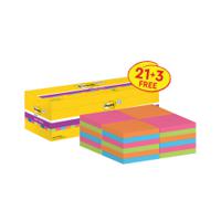 Post-it Super Sticky 76x76mm Assorted (Pack of 24) 654-SS-VP24COL-EU