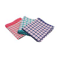 Tea Towels Assorted Check Design 430x680mm KRSRY0311 Pack of 10