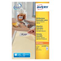 Avery Removable Labels 80 Per Sheet White (Pack of 2000) L4732REV-25