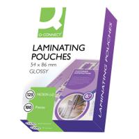 Q-Connect Laminating Pouch 54x86mm 125micron Pk 100 KF01203