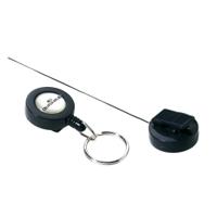 Durable Secure Retractable Keyring Badge Reel for IDs and Keys Black (Pack of 10) 8222/58