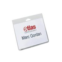 Durable Name Badge ID Card Holders with Insert Cards 60x90mm (Pack of 20) 8135/19