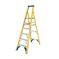 6 TREAD FIBREGLASS PLATFORM LADDER