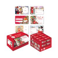 CHRISTMAS STICKY TAGS X150 PK24