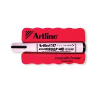 ARTLINE ERASER + WBRD MARKER BLK PK6
