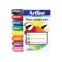 Artline 2-in-1 Flipchart Marker Assorted (Pack of 8) EK-325T-W8