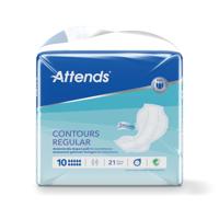 ATTENDS CONTOURS PAD SZ 10 REG PK21
