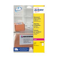 Avery Waterproof Paper Label 199x289mm 1 Per Sheet (Pack of 25) L7997-25