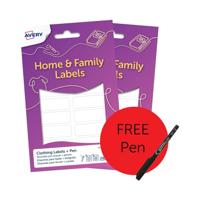 LABELS WITH PEN 45X13MM WHT PK72