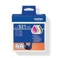 BROTHER LC521VAL INK CART VAL PACK