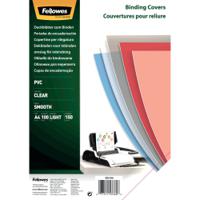 Fellowes Clear PVC Covers for Wire and Com Binding Machines 150 Micron (Pack of 100) 5376001