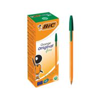 Bic Orange Fine Ballpoint Pen Green (Pack of 20) 1199110113