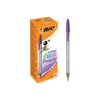 Bic Cristal Fun Ballpoint Pen Large Purple (20 Pack) 929055