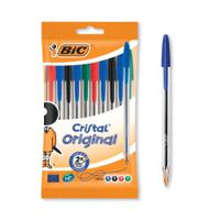 Bic Cristal Medium Ballpoint Pens Medium Assorted (10 Pack) 830865