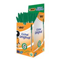 Bic Cristal Ballpoint Pen Medium Green (Pack of 50) 8373629