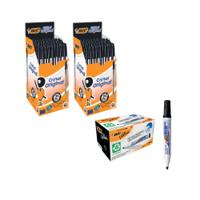 Bic Cristal Black Pack of 50 Buy 2 Packs Get FOC x12 Velleda Markers