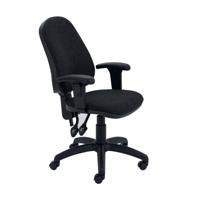 LUMO OPTR CHAIR ADJ ARMS BLACK