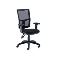 LUMO MESH CHR HEIGHT ADJ ARMS BLK