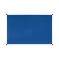 Bi-Office Aluminium Trim Felt Notice Board 900x600mm Blue FA0343170