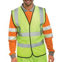 Beeswift High Visibility Waistcoat Full App G Saturn Yellow Large WCENGL