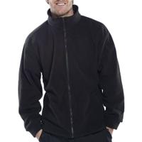 Standard Fleece Jacket Black Large FLJBLL