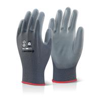 Beeswift PU Coated Gloves Grey L