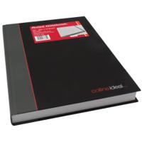 Ideal A4 Cashbook Casebound Feint 384 Pages Black 6448