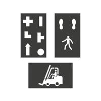 FLOOR MARKING STENCIL SET WAREHOUSES