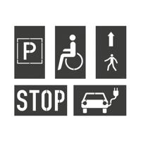 FLR MARKING STENCIL SET PARKING INTN