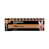 Duracell Plus AA Alkaline Battery +100% Extra Life (Pack of 24) 5009386