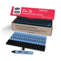 SHOW-ME DRYWIPE PENS FINE BLACK 100