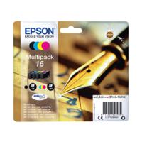 Epson 16 Black Cyan Magenta Yellow Ink Cartridge (Pack of 4) C13T16264012