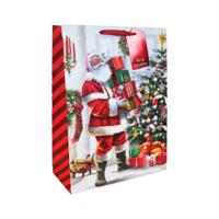 JOYFUL SANTA GIFT BAGS XL AST PK12