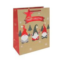GONK KRAFT FESTIVE GIFT BAG LG PK12