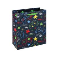 GAMER GIFT BAG MEDIUM BLUE PK12