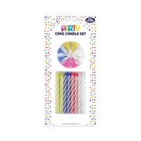 EUROWRAP CAKE CANDLE SET AST PK6