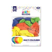 25 PARTY BALLOONS ASSORTED PK6