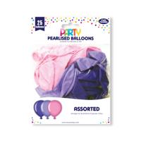 25 PARTY BALLOONS PINK/PURPLE PK6