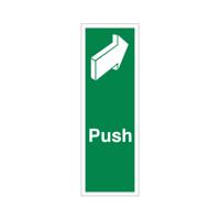 PUSH SIGN SAVE VINYL 150X50MM