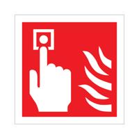 FIRE ALARM SYMBOL VINYL 100X100 PK5